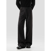 Mid Rise Plain Wide Leg Pants