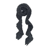 Shirred Knit Narrow Scarf