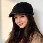 Corduroy Plain Newsboy Cap
