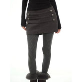 Low Waist Plain Mini Pencil Skirt