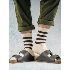 Set of 4: Striped Crew Socks