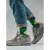 Set of 6: Argyle Crew Socks
