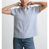 Short Sleeve Plaid Slim-Fit Shirt