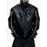Unisex Two-Tone Stand-Collar Jacket