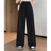 High Waist Plain Wide Leg Pants (Various Designs)
