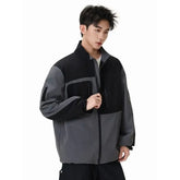 Outdoor Asymmetrical Colorblock Light Jacket