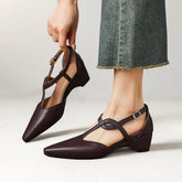 Pointy High Heel Twisted Strap Sandals