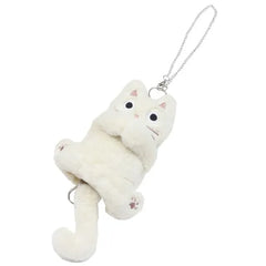 Cat Tama Plush Bag Charm Cream