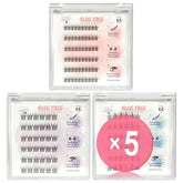 Glue Free Eyelashes Gorgeous Fairy F1 with Eyelash Applicator 5pcs Bundle Set