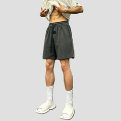Drawstring Waist Plain Sweatshorts