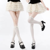 Bow Detail Tall Socks (Various Designs)