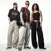 Unisex Outdoor Wide-Leg Curved Pants