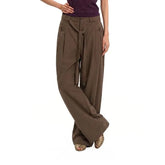 Low Rise Plain Wide Leg Dress Pants