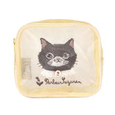 Parlor Suzurando Cat Mesh Makeup Pouch Yellow