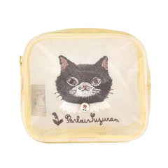 Parlor Suzurando Cat Mesh Makeup Pouch Yellow