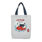 Cat Matildasan Canvas Tote Bag Off Gray