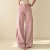 High Waist Washed Wide Leg Jeans