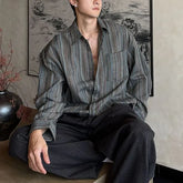 Long-Sleeve Multi Color Stripe Shirt