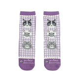 Parlor Land Cat Print Socks Pink