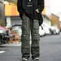 High Waist Plain Wide Leg Cargo Pants