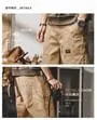 Mid Rise Plain Cropped Baggy Cargo Pants