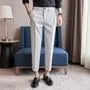 High Waist Plain Tapered Dress Pants