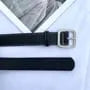 Contrast Stitching Faux Leather Belt