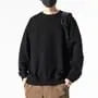 Crew Neck Jacquard Panel Sweatshirt