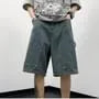 Mid Rise Washed Denim Shorts