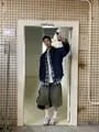 Mid Rise Washed Wide Leg Denim Shorts
