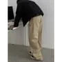 Mid Rise Plain Loose Fit Cargo Pants