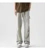 Drawstring Waist Plain Loose Fit Cargo Pants