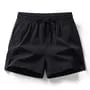 Drawstring Waist Plain Slit Shorts
