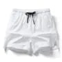 Drawstring Waist Plain Slit Shorts