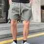 Drawstring Waist Plain Track Shorts