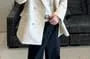 Peak Lapel Jacquard Double Breasted Blazer