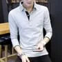 Long-Sleeve Mock Neck Half-Zip Slim Fit T-Shirt