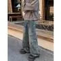 Low Waist Washed Baggy Cargo Jeans