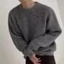 Crew Neck Plain Oversized Sweater
