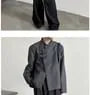 Stand Collar Plain Frog Closure Blazer