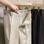 High Waist Plain Tapered Dress Pants