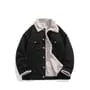 Fleece Lined Collared Button-Up Denim Jacket