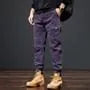 Mid Rise Plain Straight Leg Cargo Pants