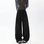 Drawstring Waist Plain Wide Leg Sweatpants
