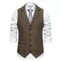 V-Neck Button-Up Chained Vest