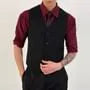 V-Neck Single-Breasted Plain Vest