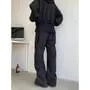 Mid Rise Plain Loose Fit Cargo Pants