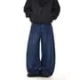 Mid Rise Paneled Wide Leg Jeans