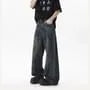 Mid Rise Washed Wide Leg Jeans