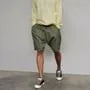 Drawstring Waist Plain Shorts